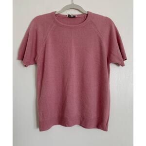 Pink Vintage Duvet Acrylic Short Sleeve Sweater Top M